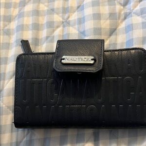 Nautica Navy Wallet with Silver Logo